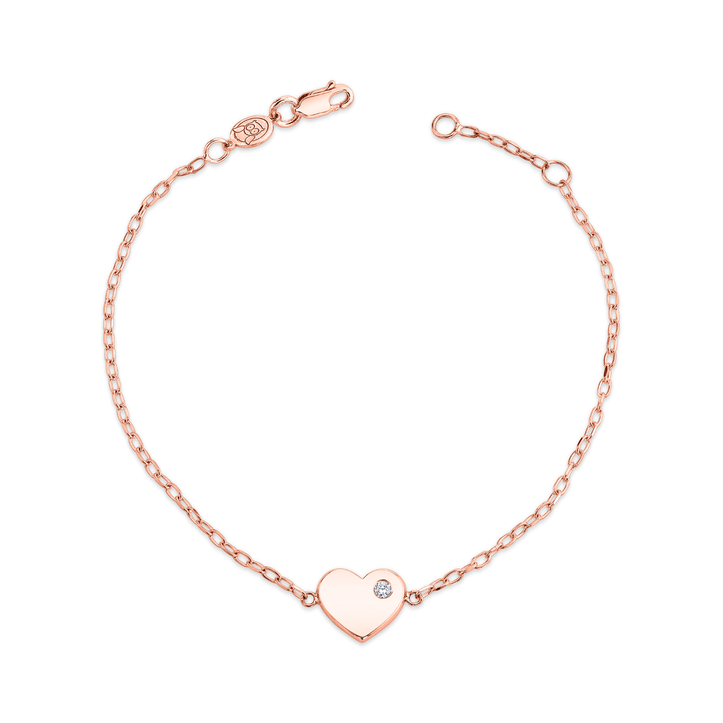 Birthstone Heart Bracelet - Lotus Diamond
