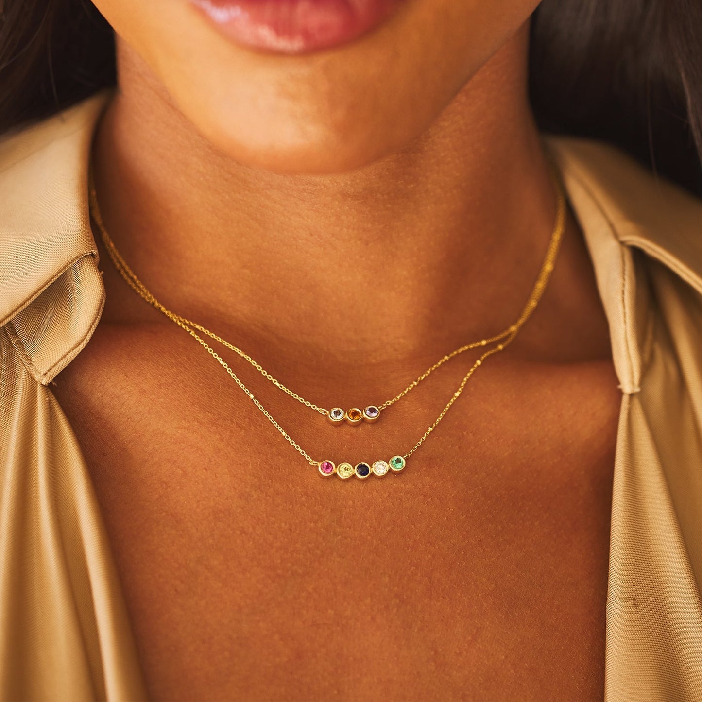 Birthstone Necklace - Lotus Diamond