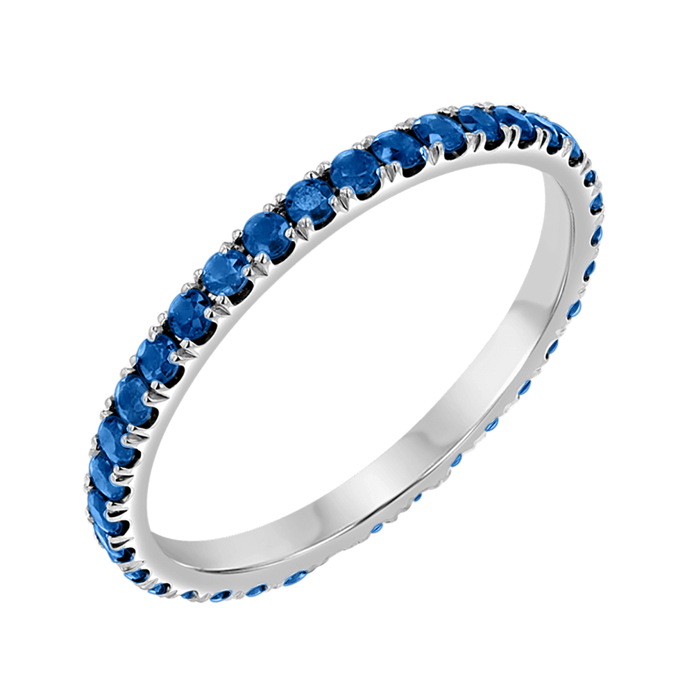 Blue Sapphire Eternity Band - Lotus Diamond