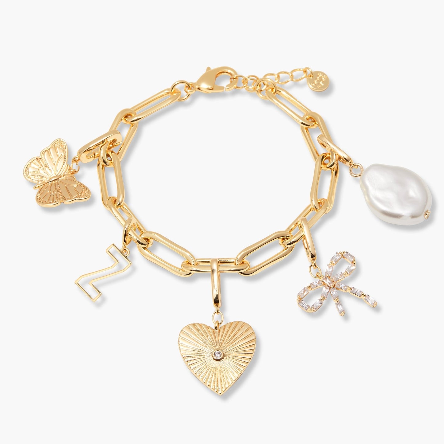 Cami Initial Charm Bracelet - Lotus Diamond