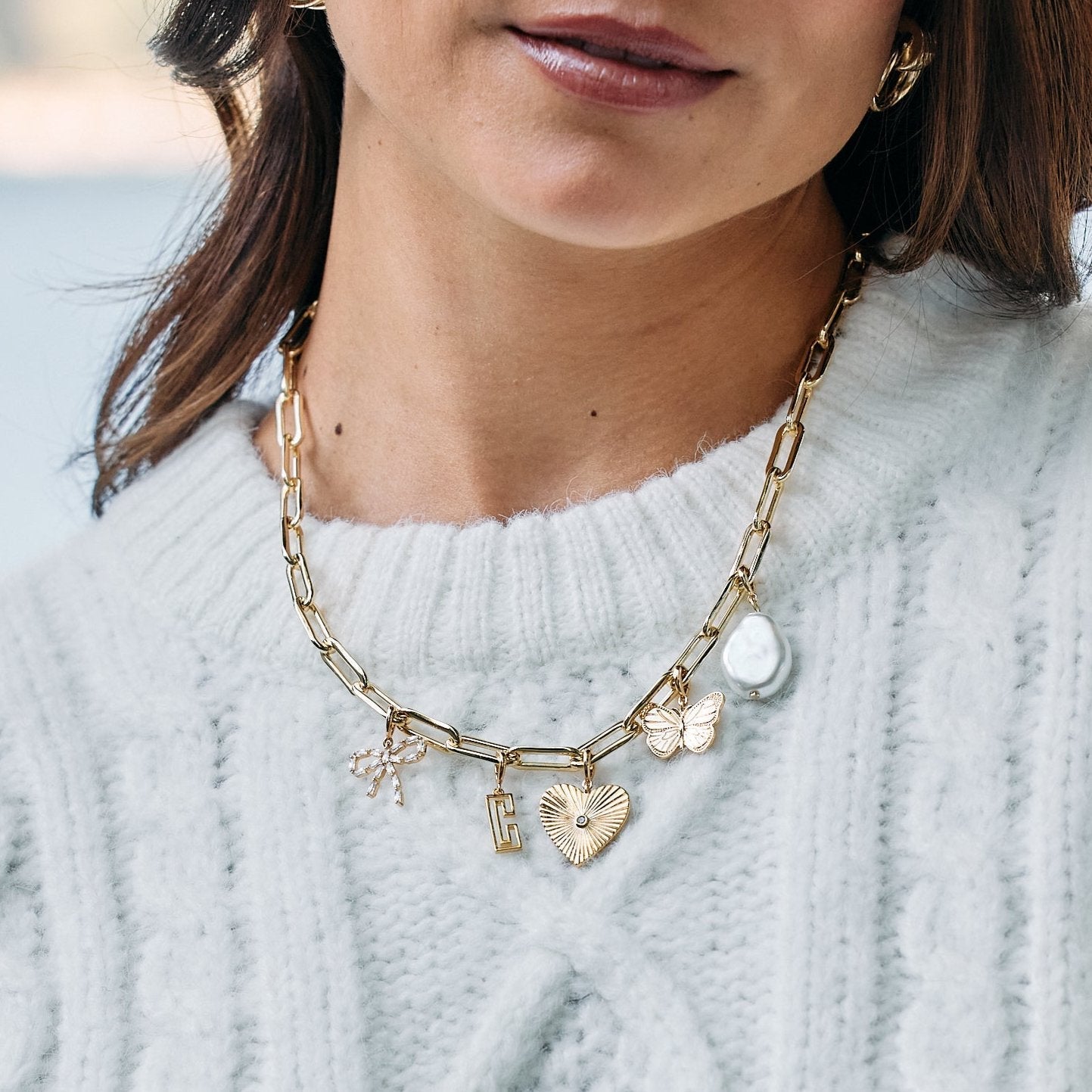 Cami Pearl Charm - Lotus Diamond