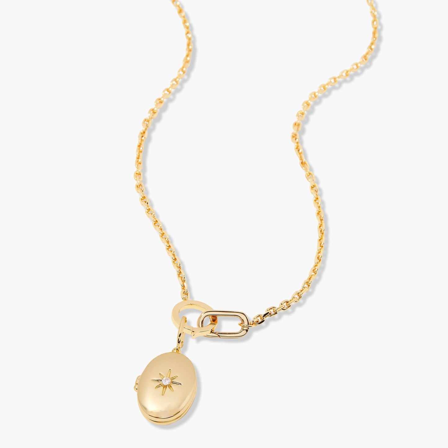 Cami Starburst Locket Necklace - Lotus Diamond