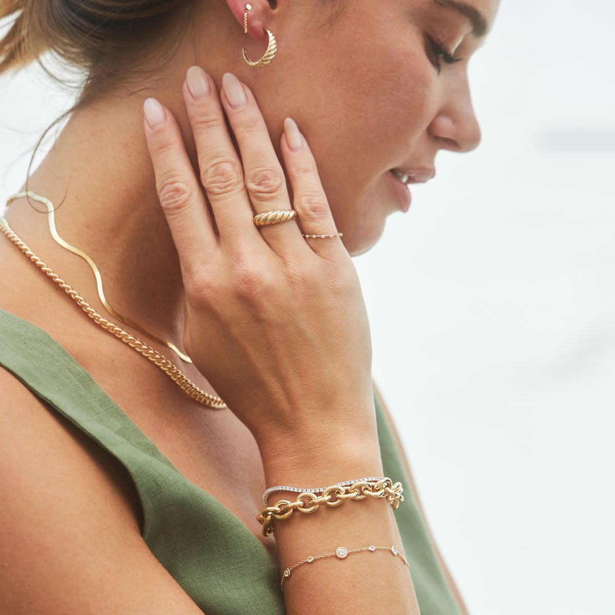Celine Croissant Ring - Lotus Diamond