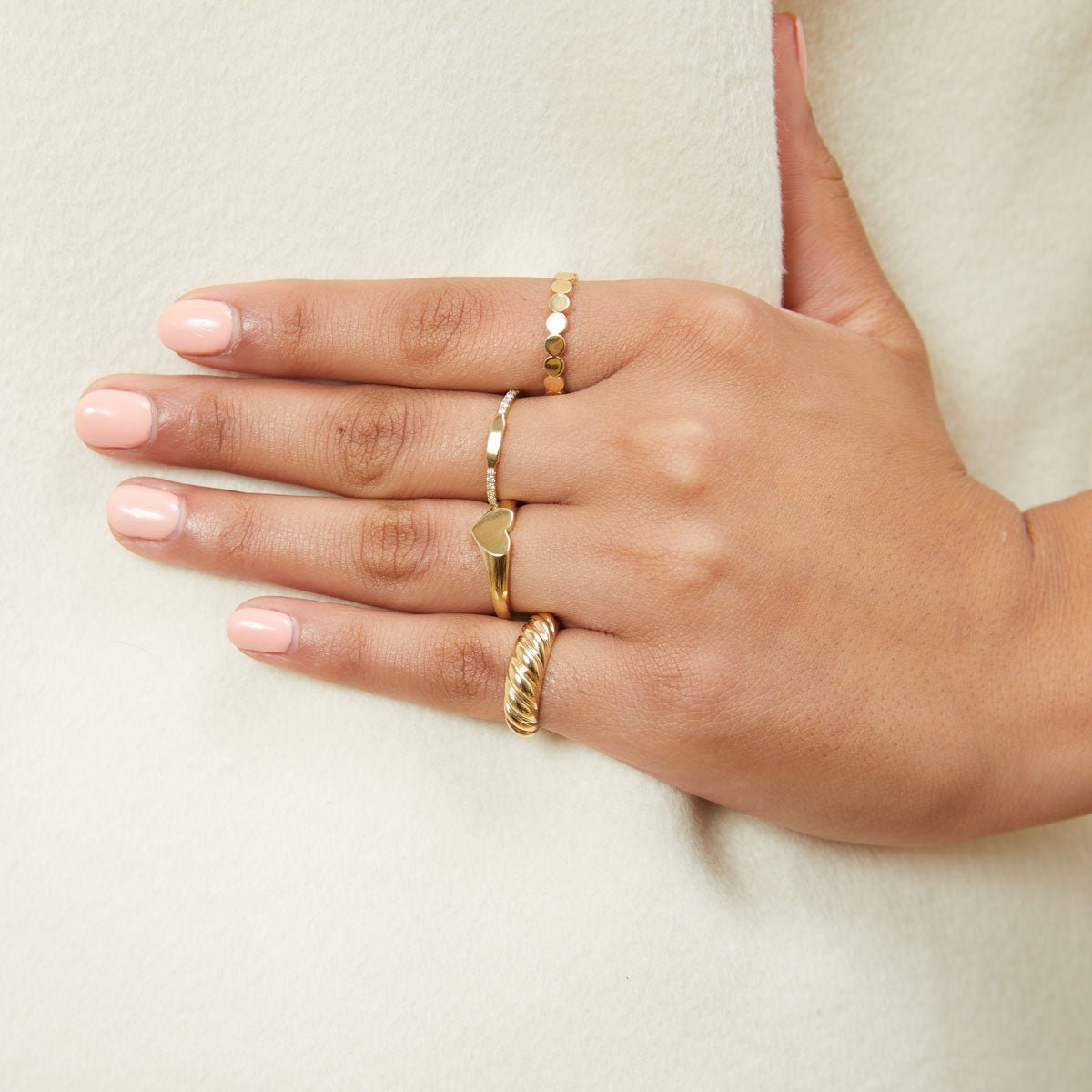Celine Croissant Ring - Lotus Diamond