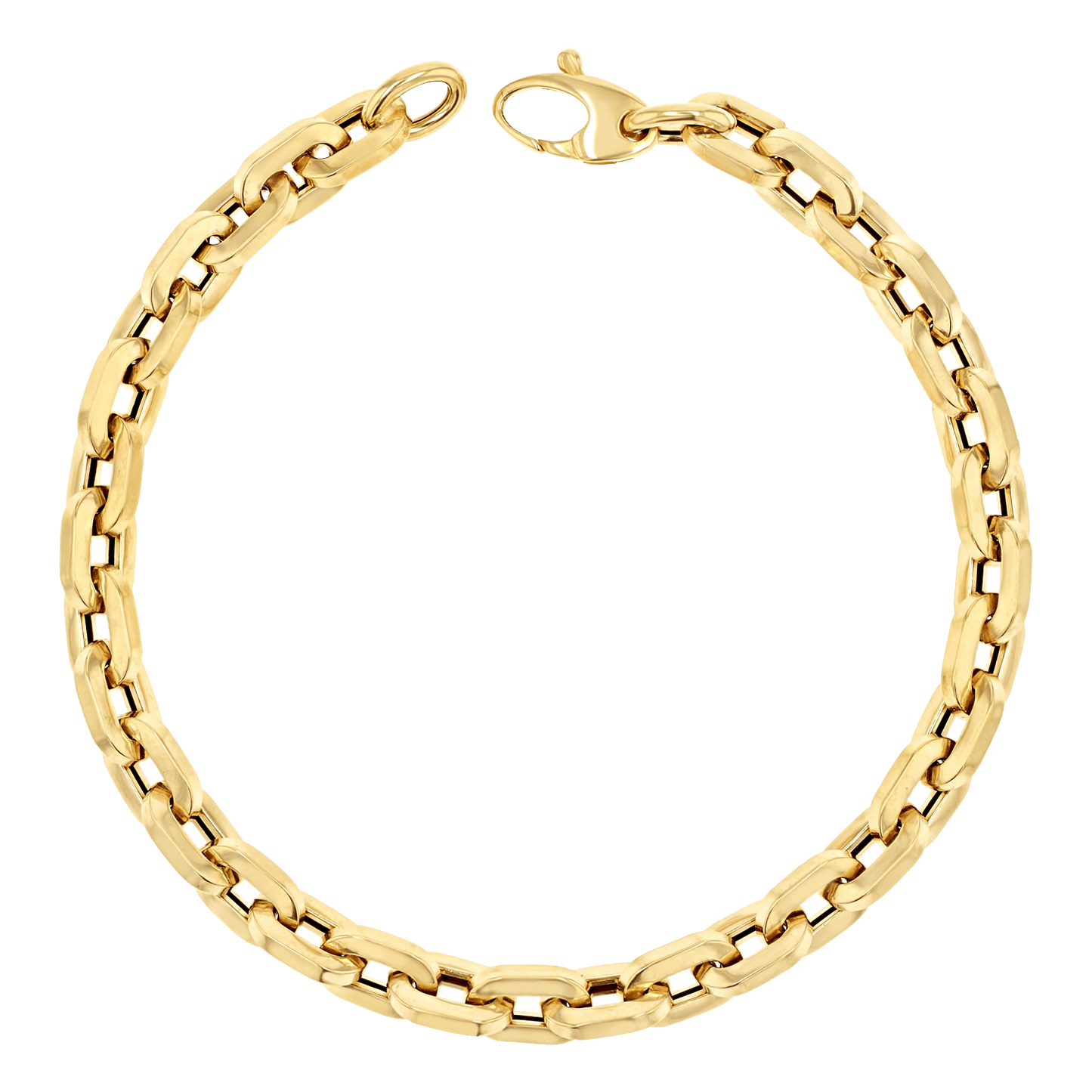 Chunky Box Chain Bracelet - Lotus Diamond