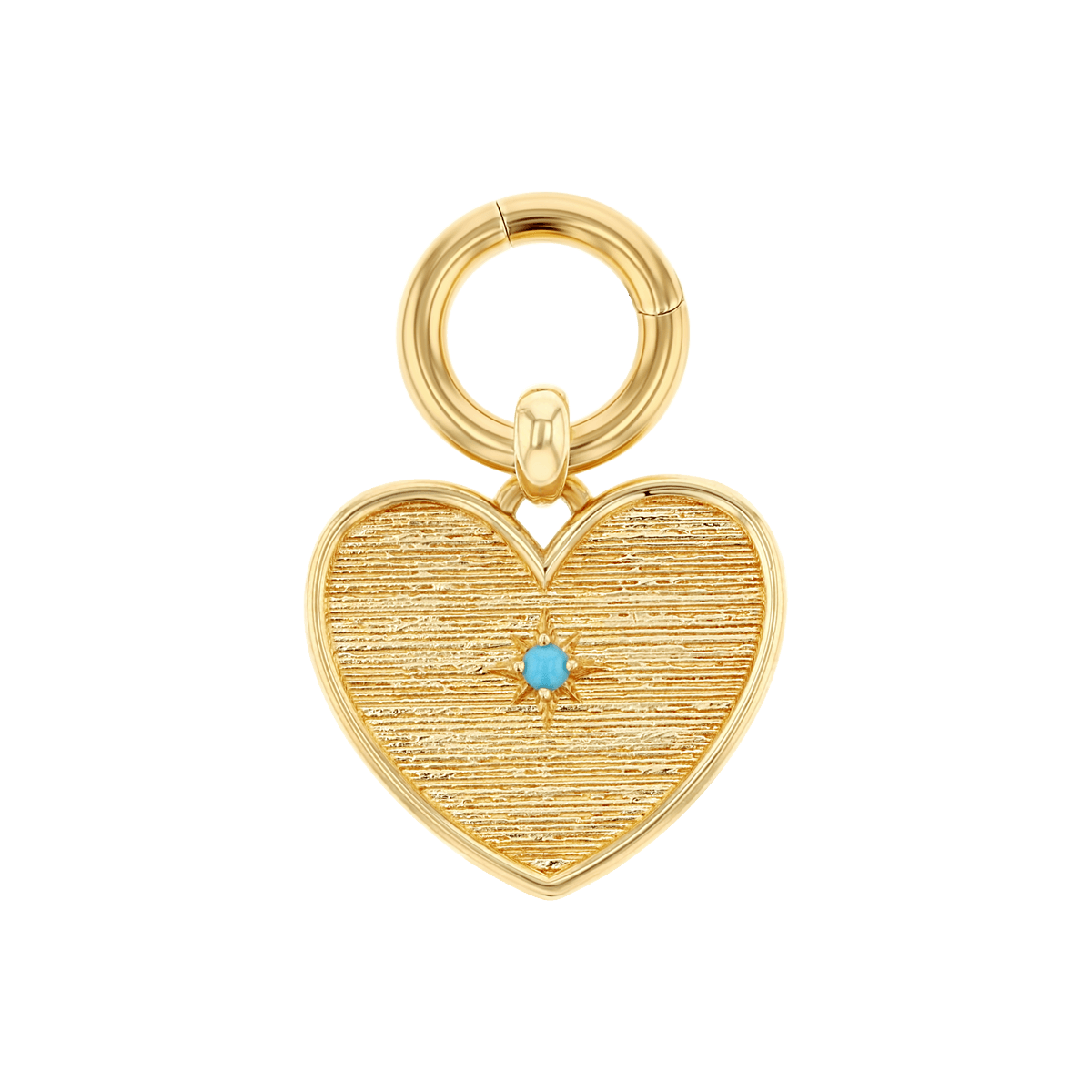 Chunky Round Charm Connector Clasp - Lotus Diamond
