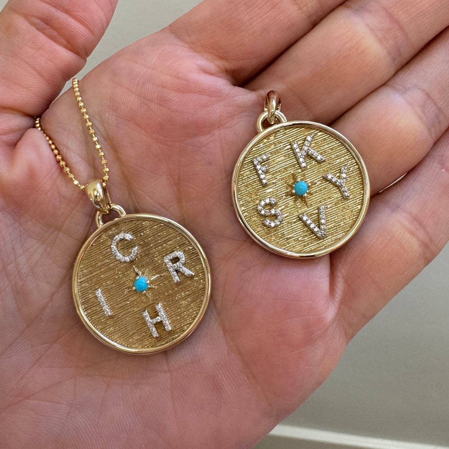 Circle of Life Diamond Multi Initial Necklace - Lotus Diamond