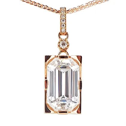 Classic rose gold diamond Pendant - Lotus Diamond