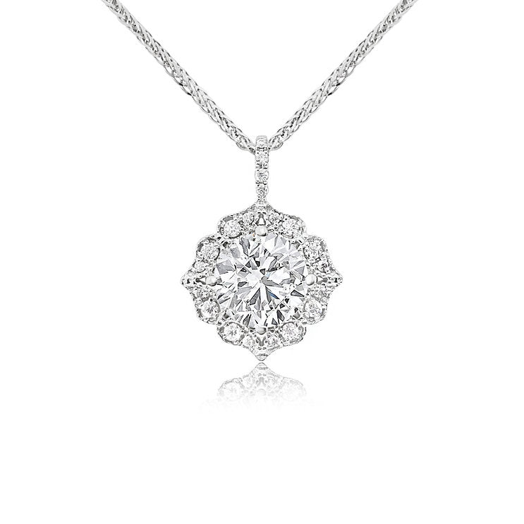 Classical diamond Pendant - Lotus Diamond