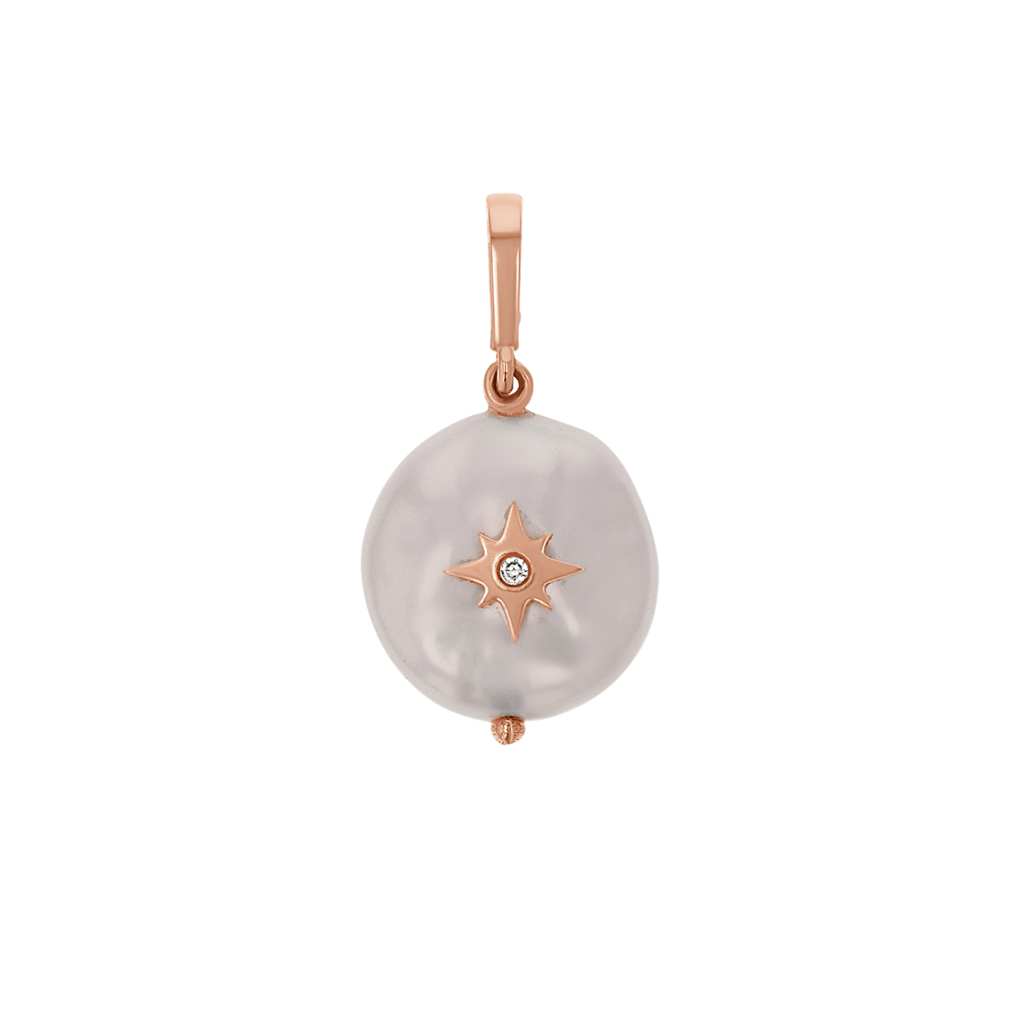 Coin Pearl Diamond Starburst Charm - Lotus Diamond