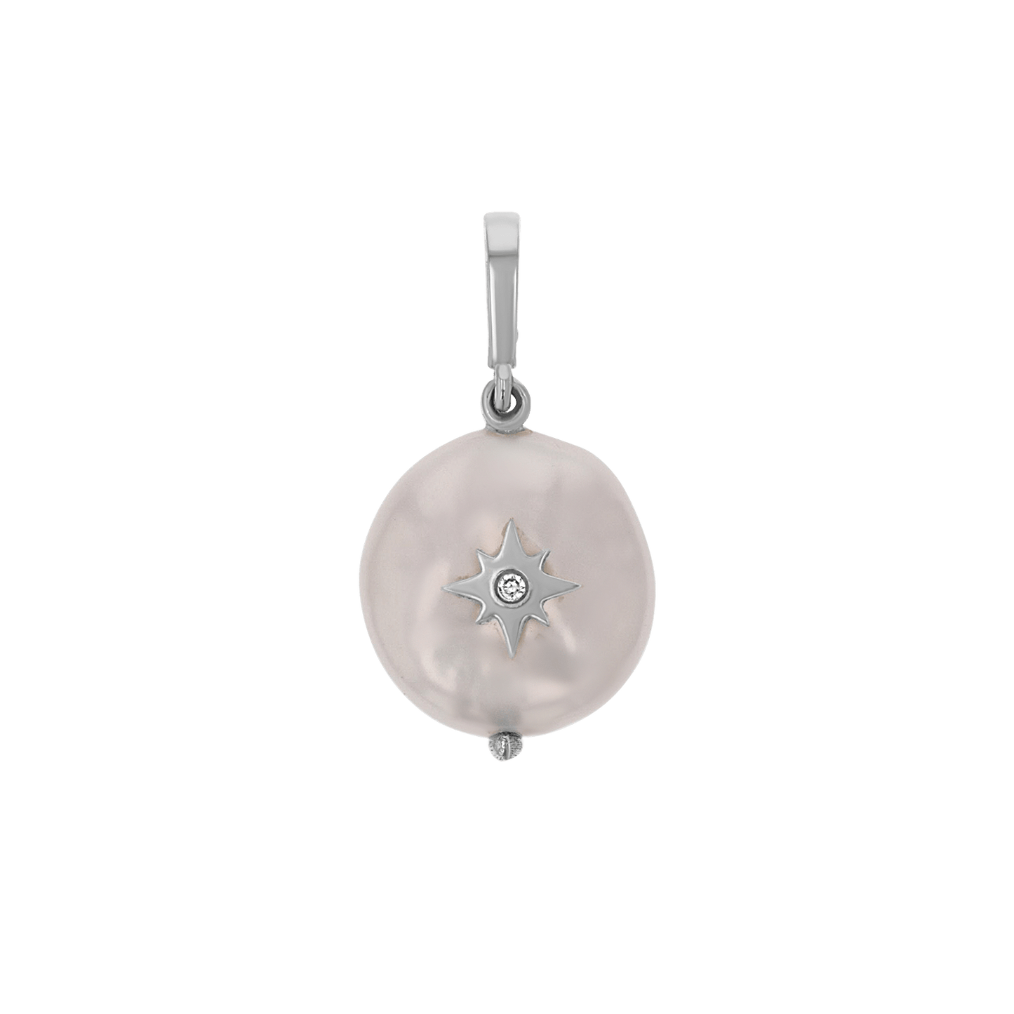 Coin Pearl Diamond Starburst Charm - Lotus Diamond