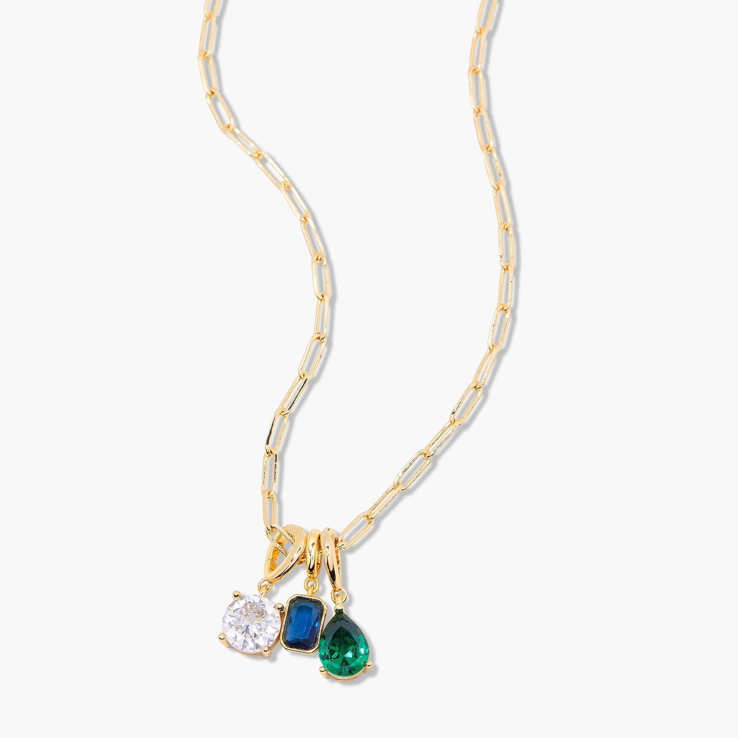 Colette Birthstone Stacking Necklace - Lotus Diamond