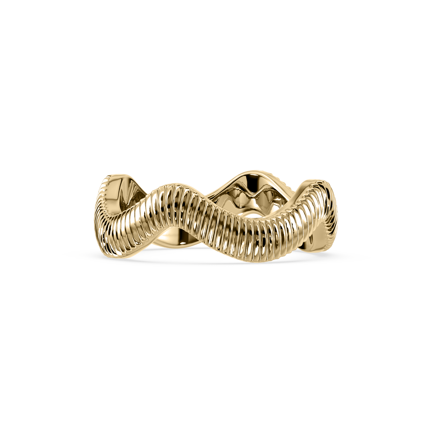 Coquette Fluted Ring - Lotus Diamond