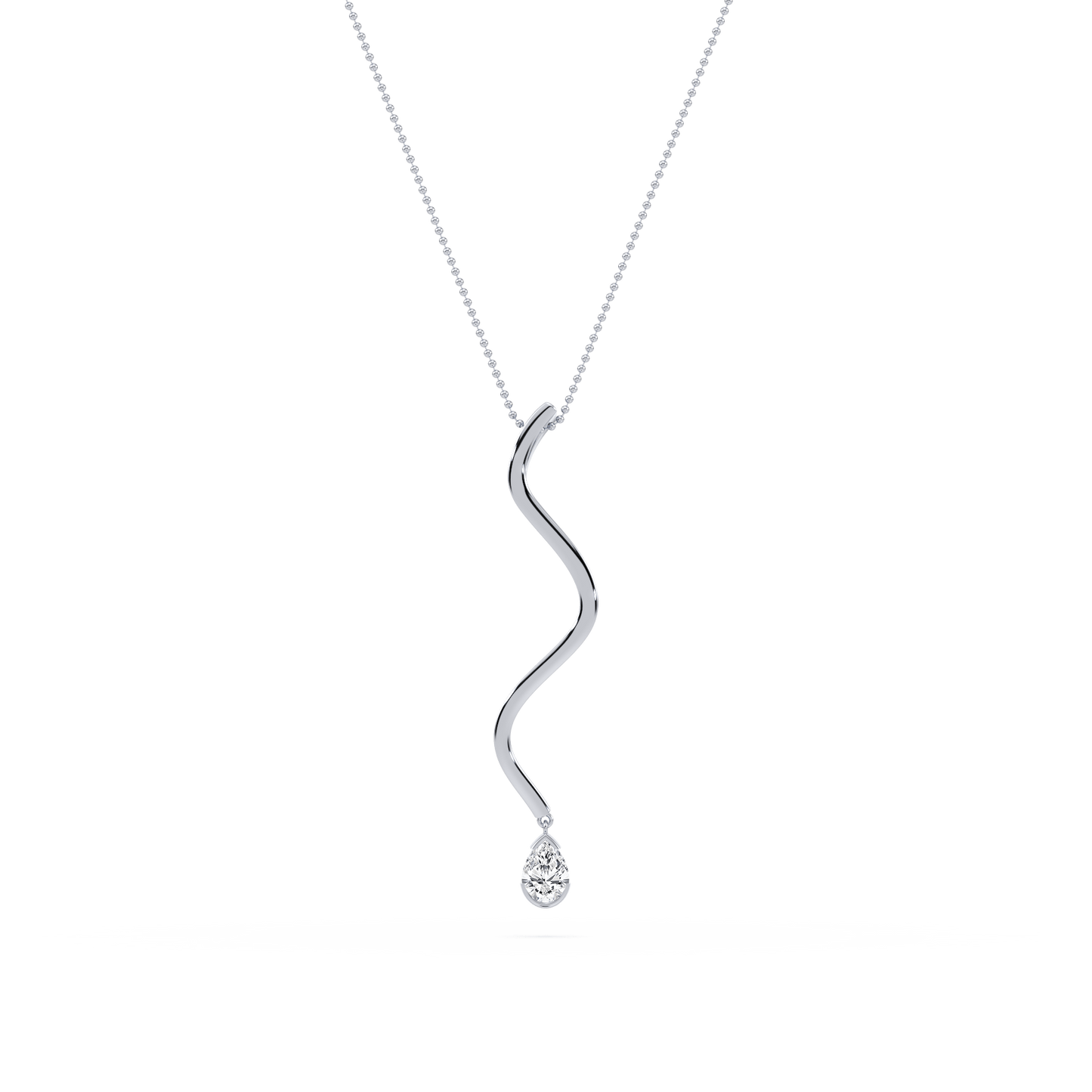 Coquette Lab Diamond Drop Necklace - Lotus Diamond
