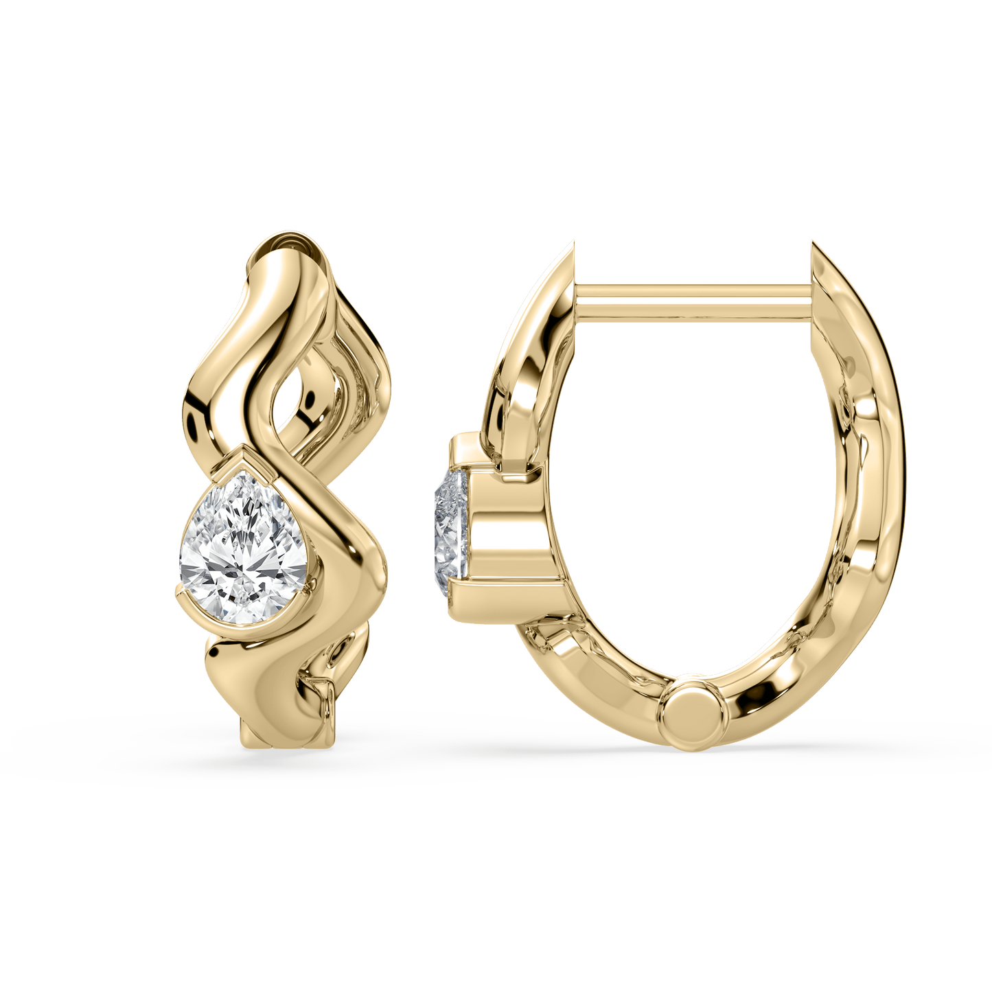 Coquette Lab Diamond Huggie - Lotus Diamond