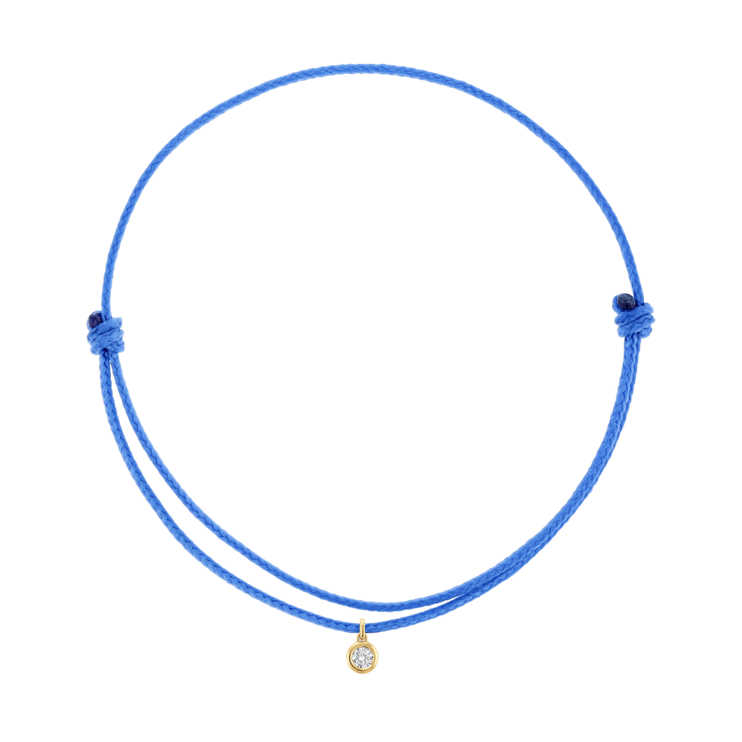 Cord Charm Bracelet - Lotus Diamond