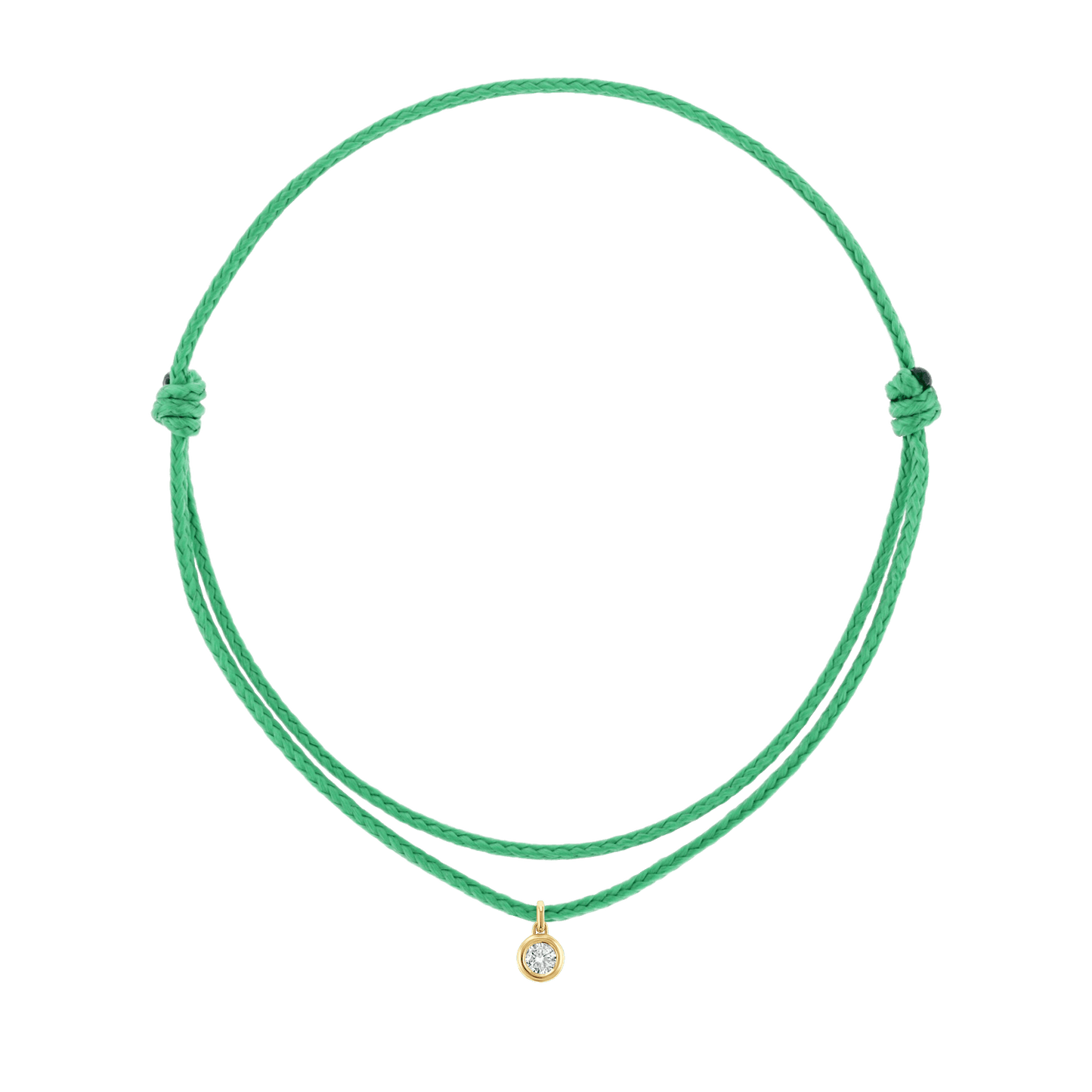 Cord Charm Bracelet - Lotus Diamond
