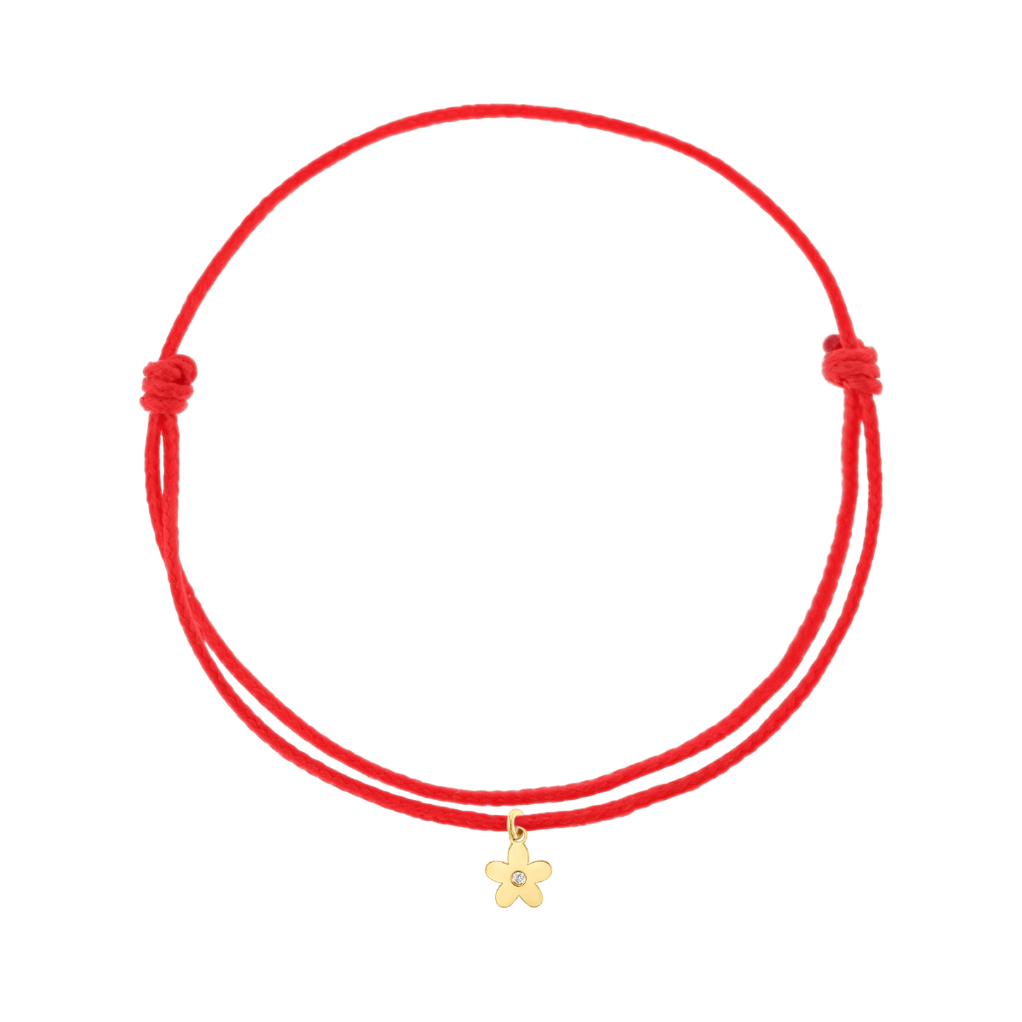 Cord Charm Bracelet - Lotus Diamond
