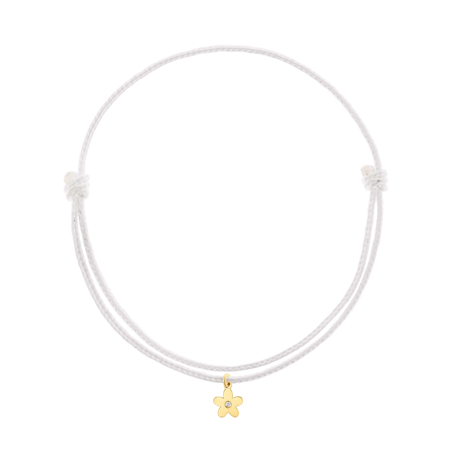 Cord Charm Bracelet - Lotus Diamond