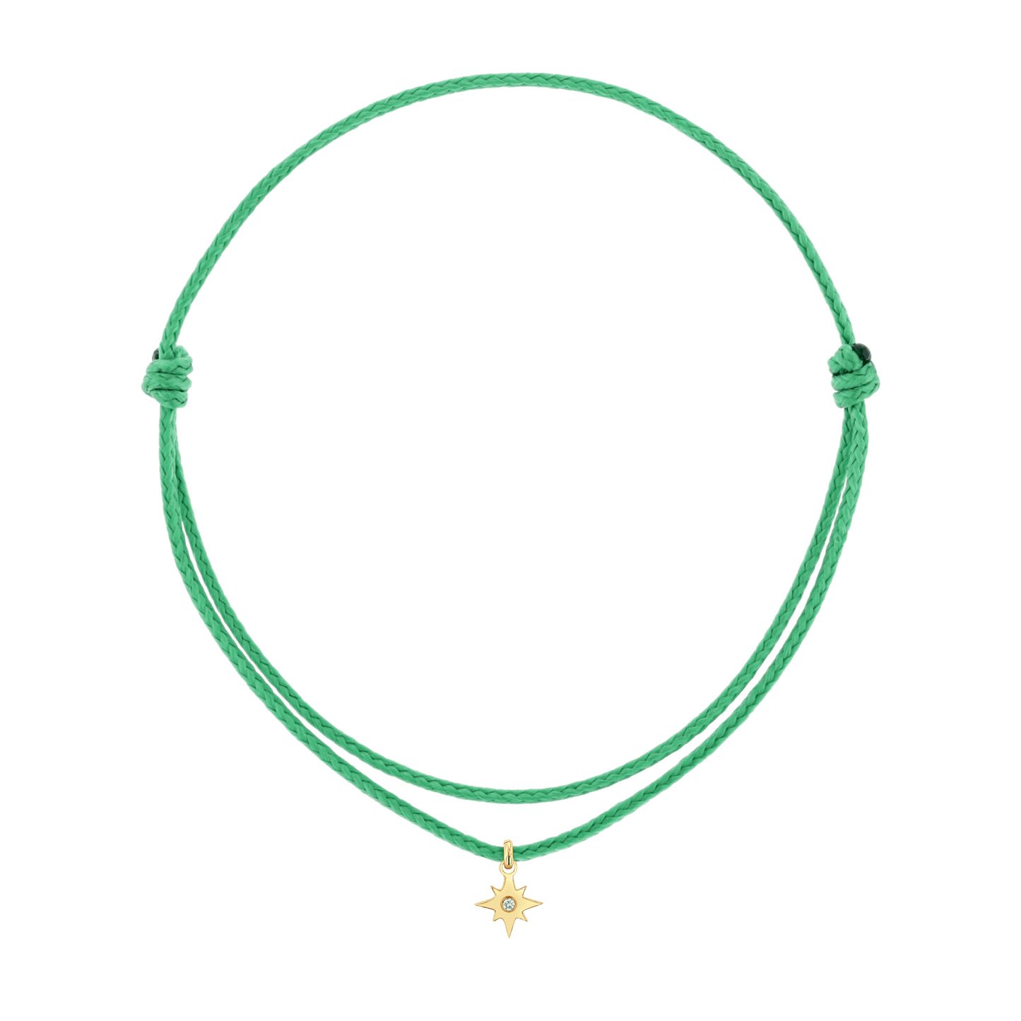 Cord Charm Bracelet - Lotus Diamond