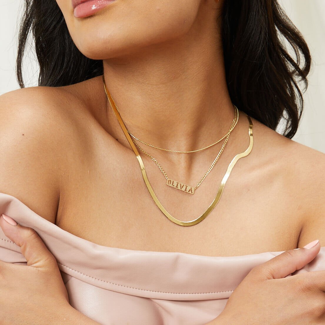 Cuban Link Custom Nameplate Necklace - Lotus Diamond