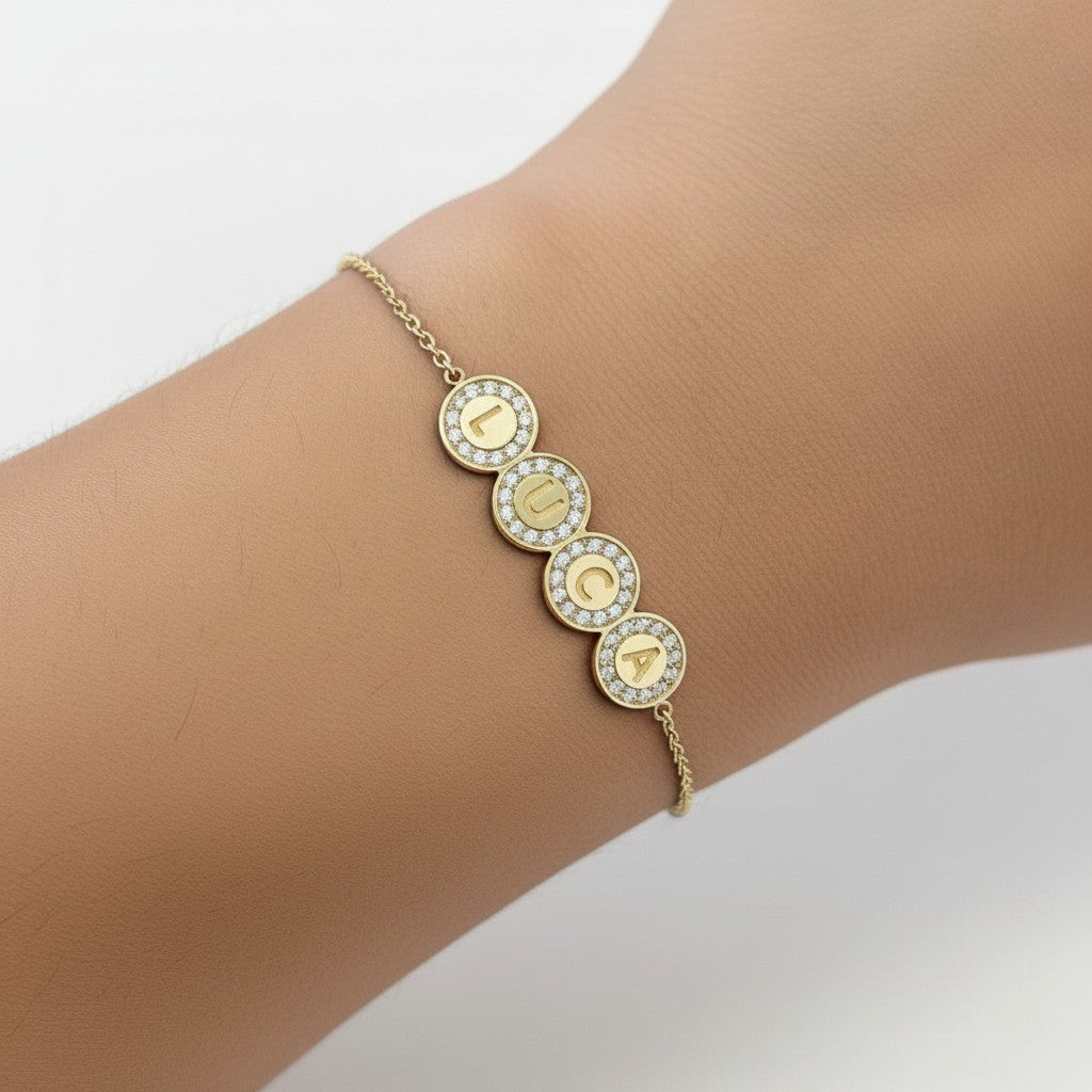 Custom Diamond Bubble Bracelet - Lotus Diamond