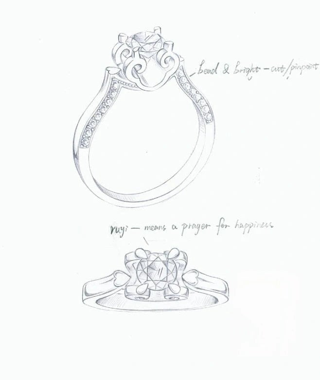 Custom Diamond Engagement Ring - Lotus Diamond