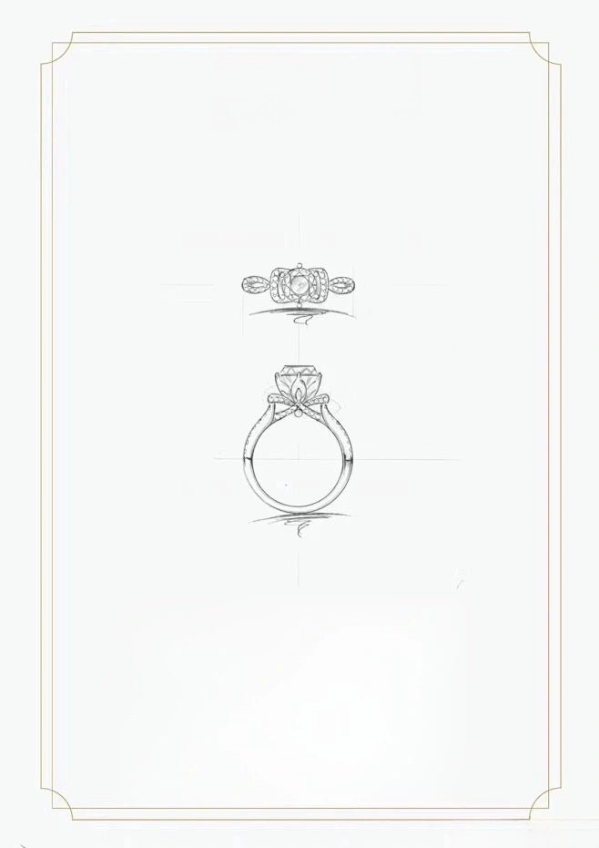 Custom Diamond Engagement Ring - Lotus Diamond