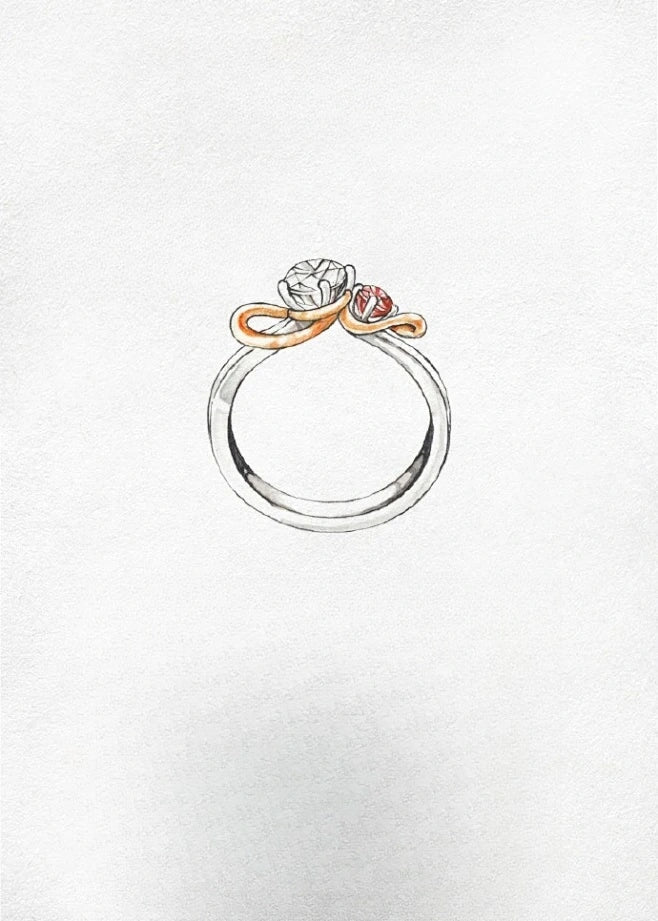 Custom Diamond Engagement Ring - Lotus Diamond