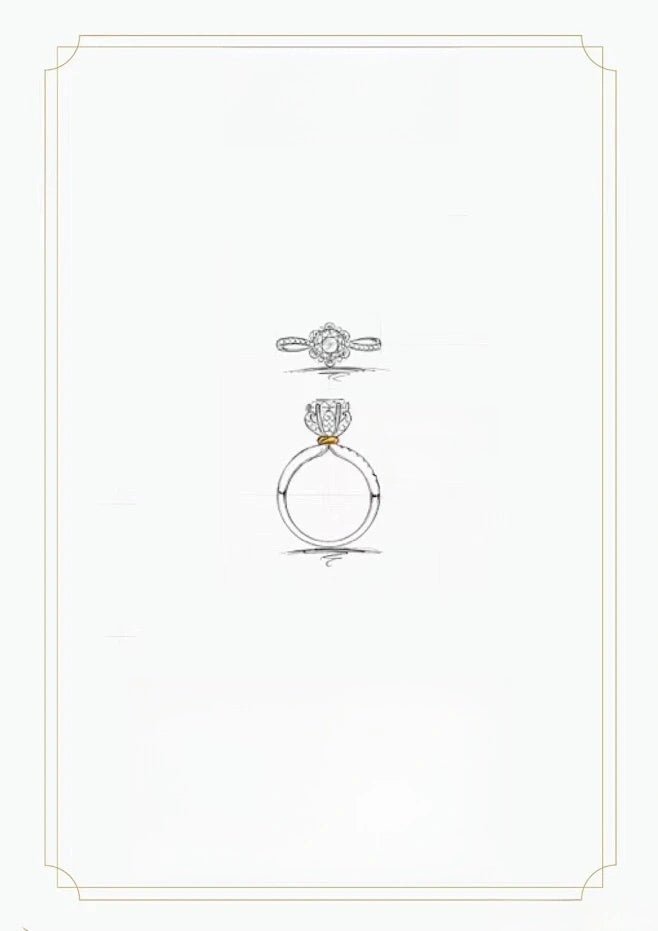 Custom Diamond Engagement Ring - Lotus Diamond