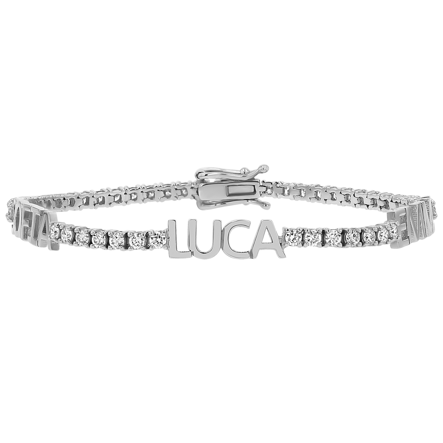 Custom Diamond Name Tennis Bracelet - Lotus Diamond