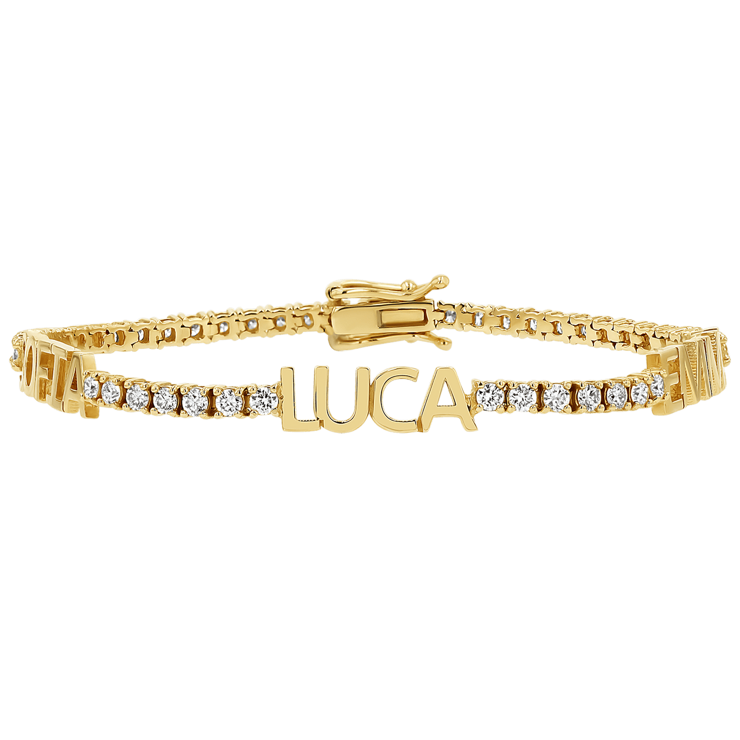 Custom Diamond Name Tennis Bracelet - Lotus Diamond