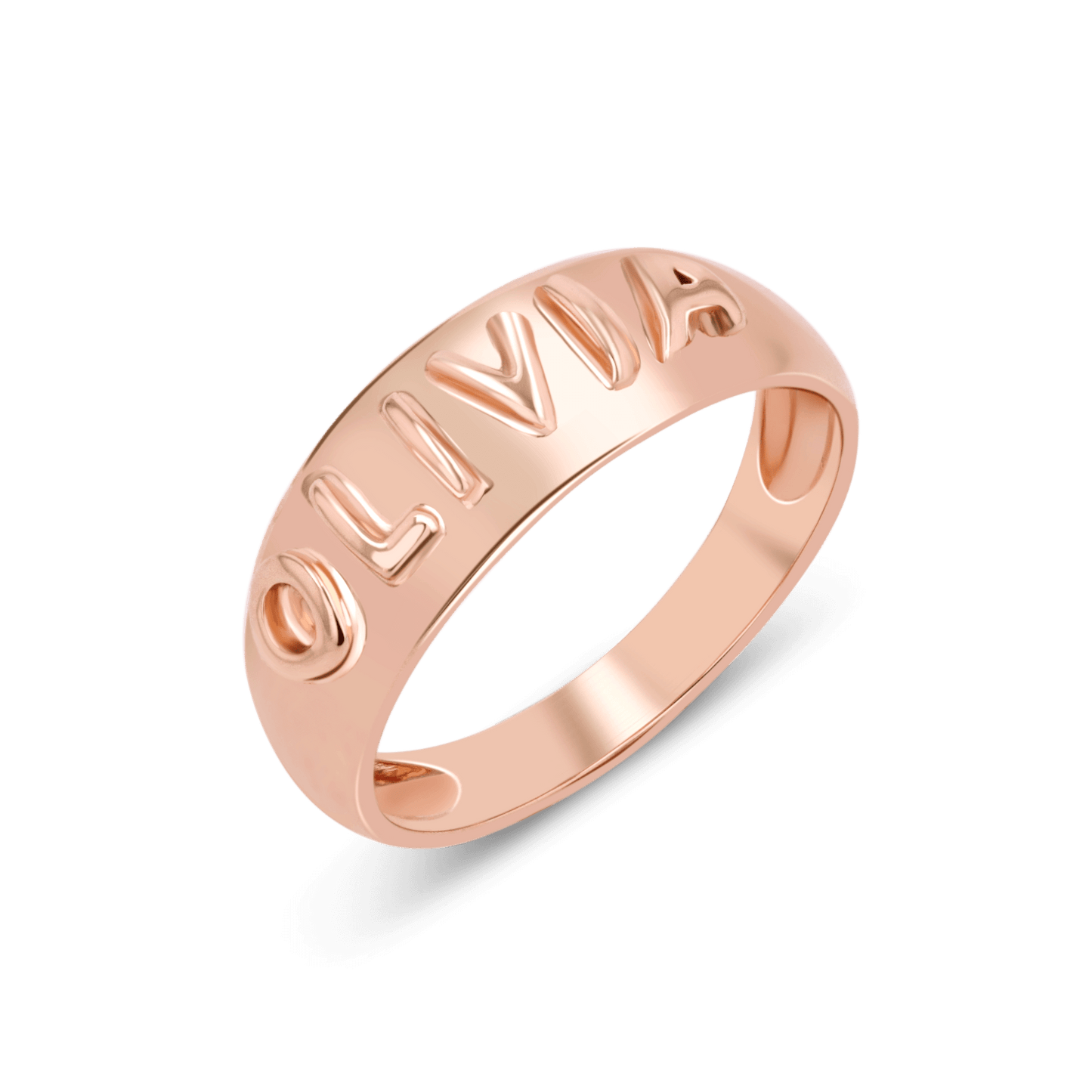 Custom Domed Ring - Lotus Diamond