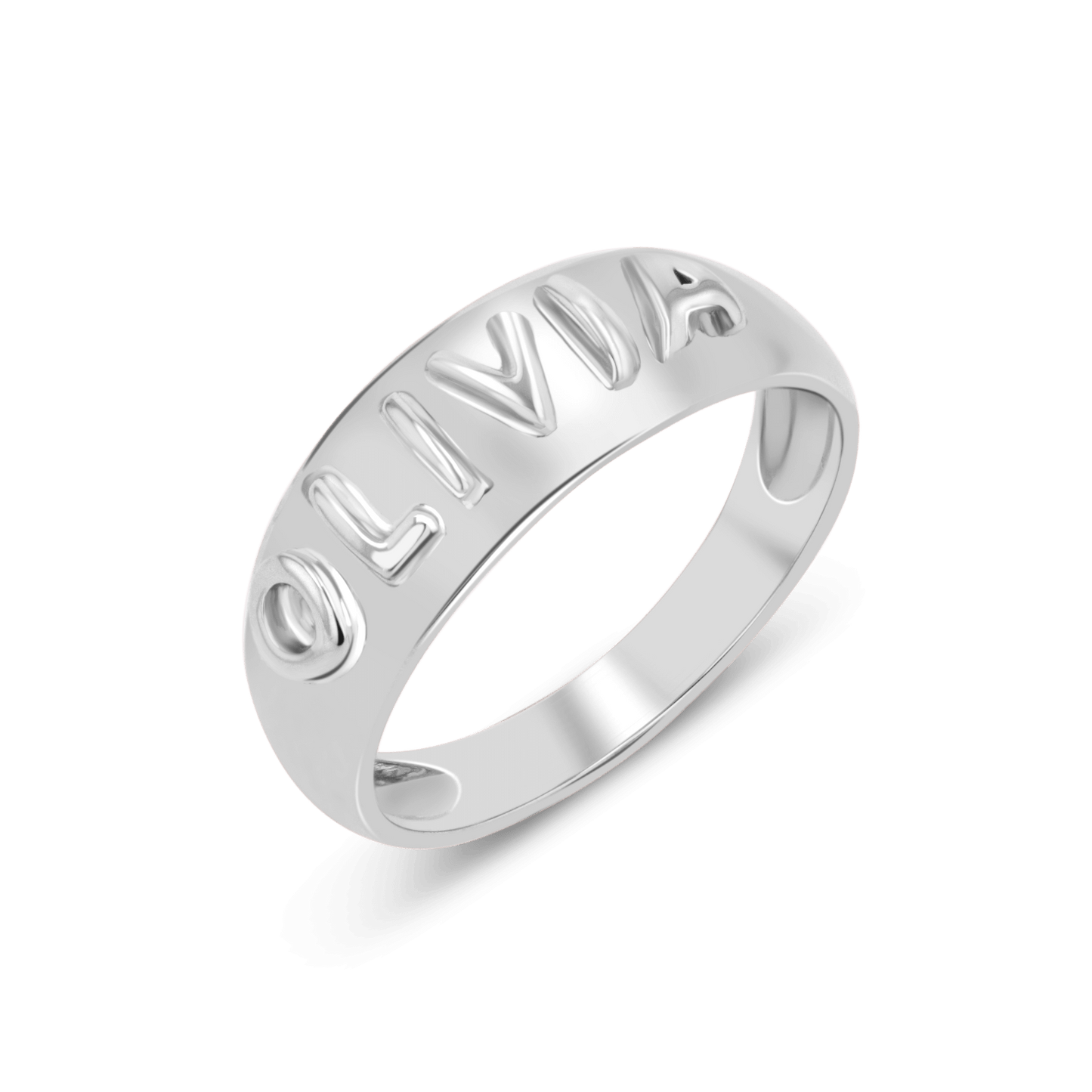 Custom Domed Ring - Lotus Diamond