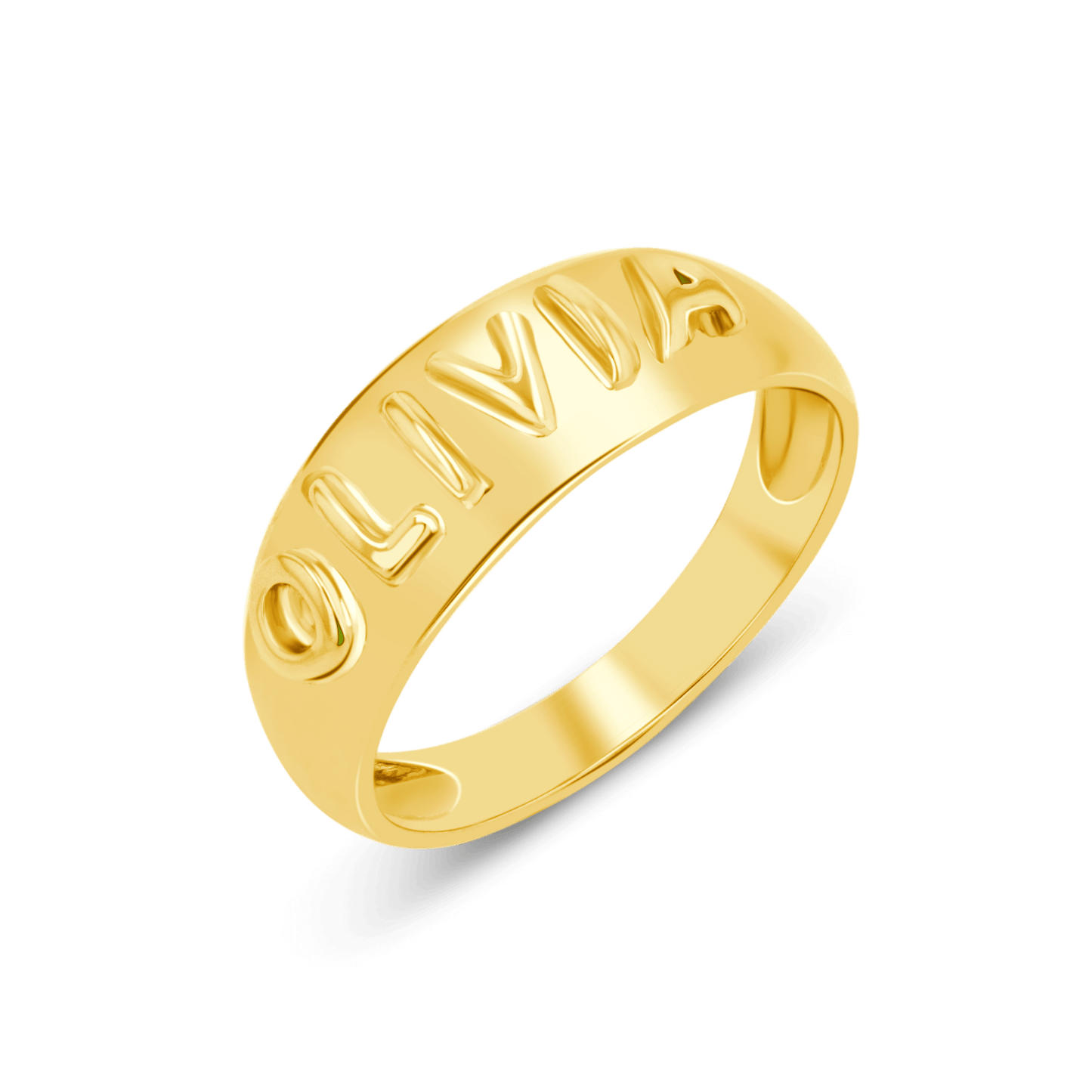 Custom Domed Ring - Lotus Diamond