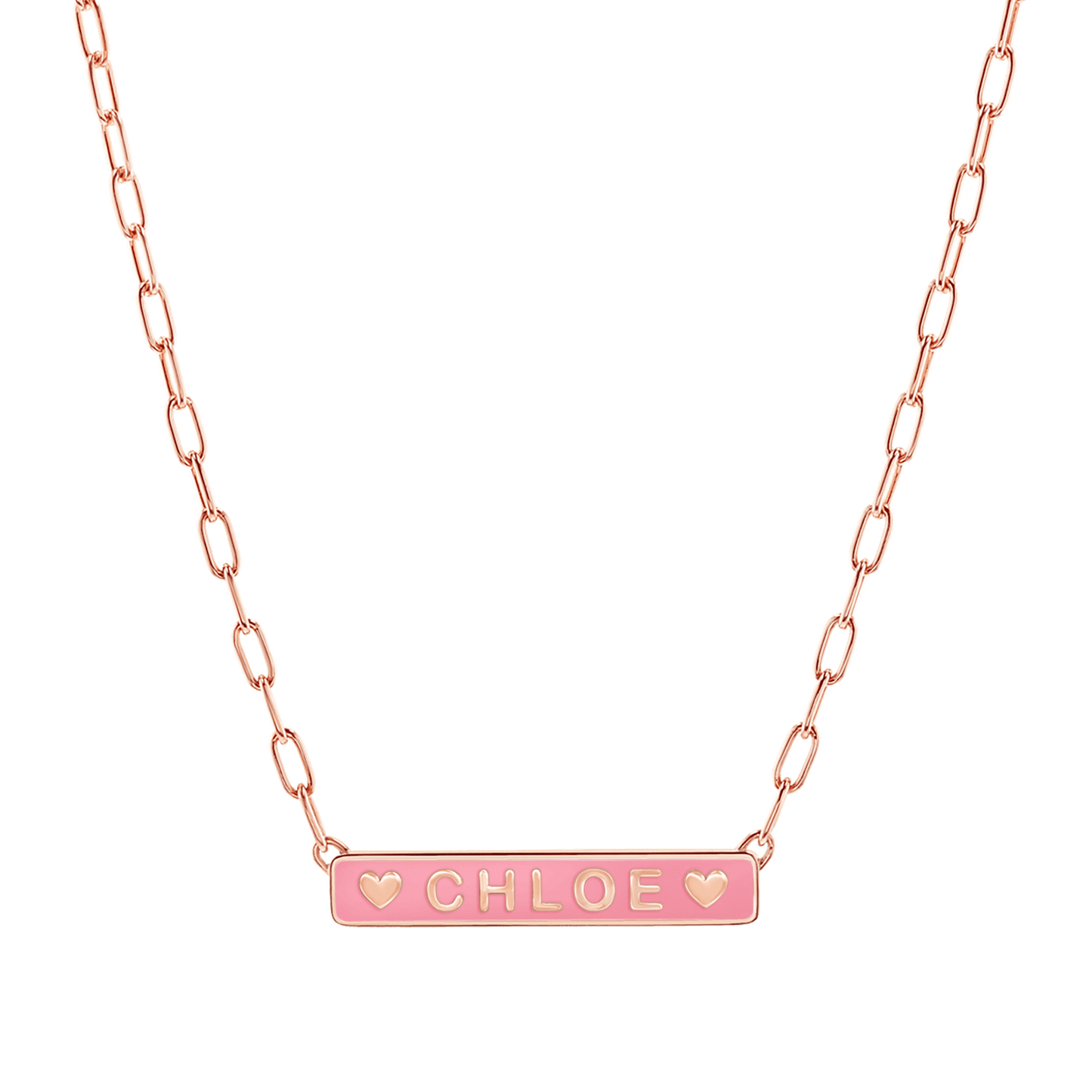 Custom Enamel ID Necklace - Lotus Diamond