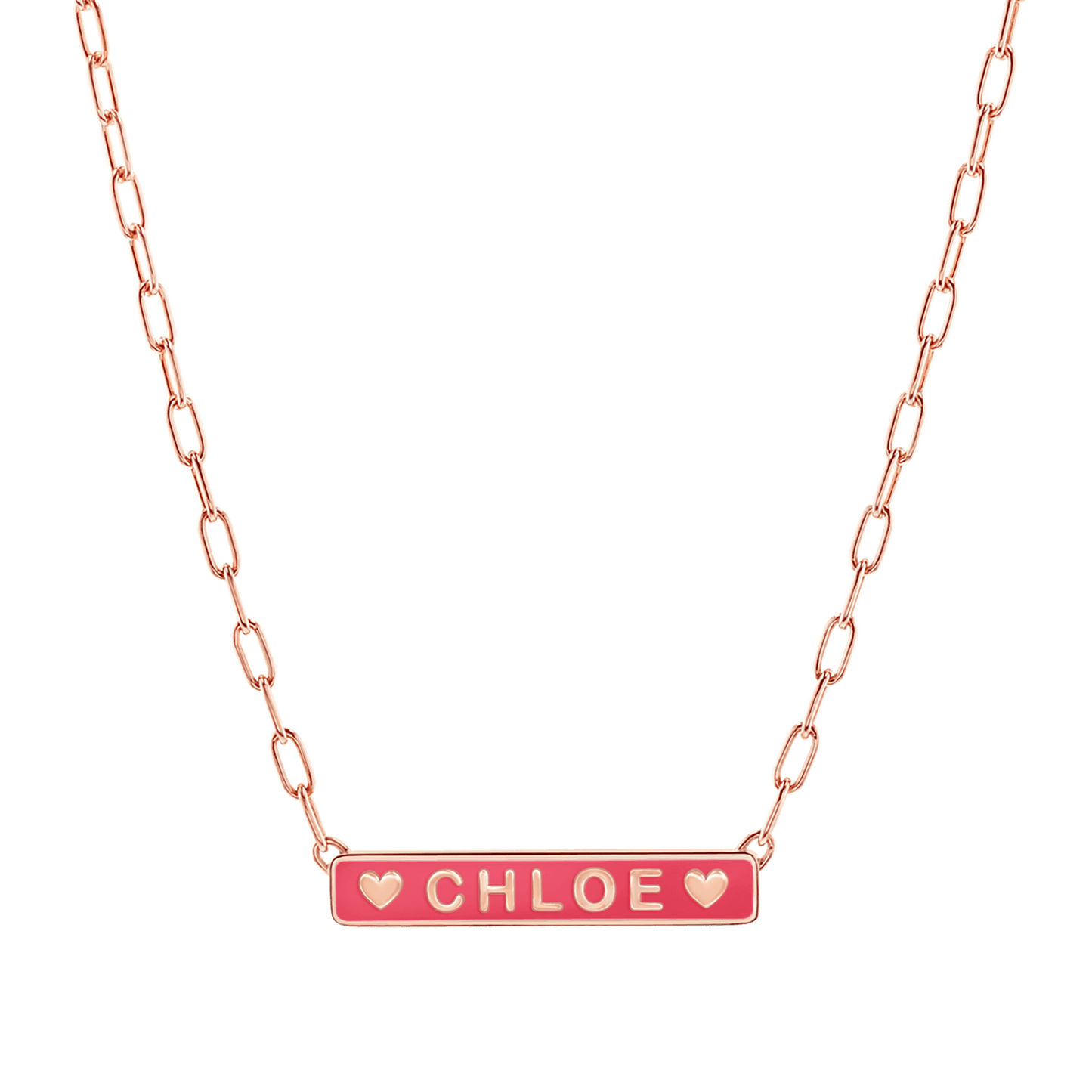 Custom Enamel ID Necklace - Lotus Diamond