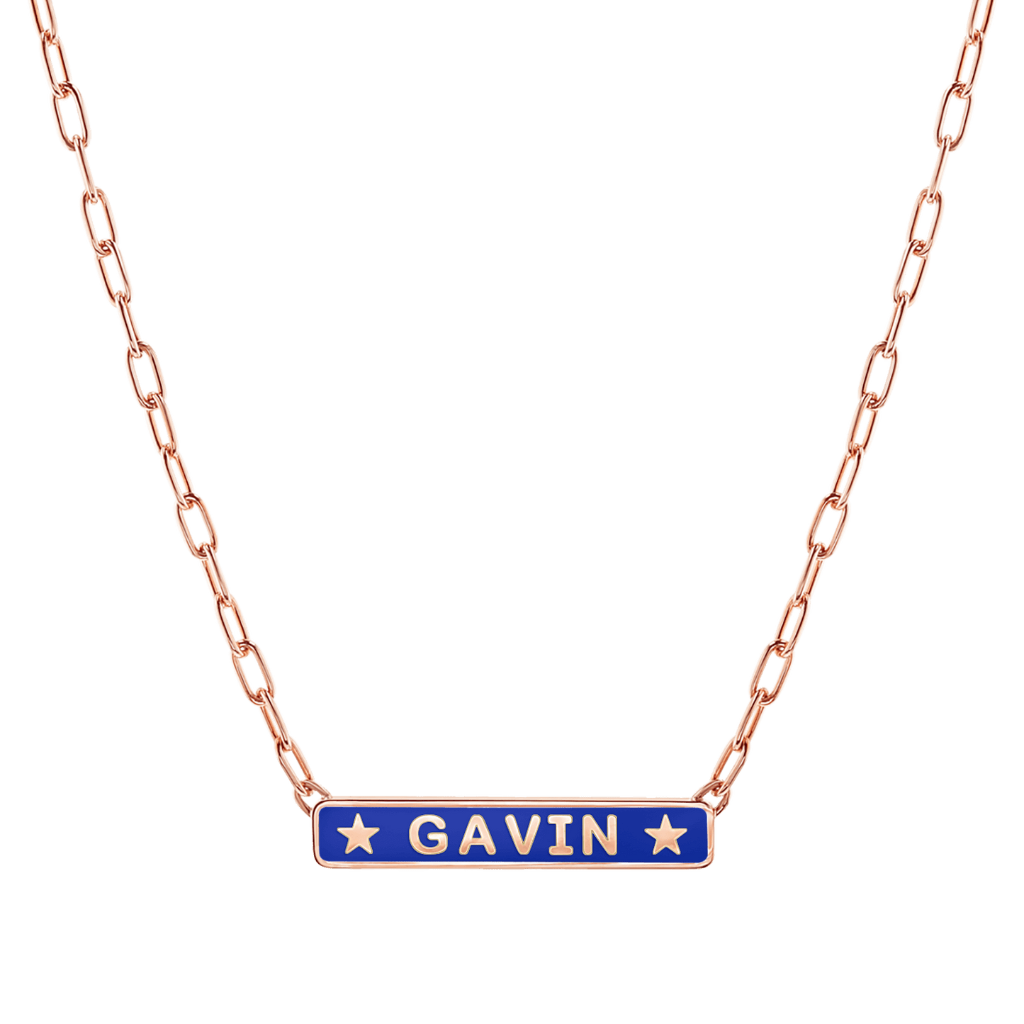 Custom Enamel ID Necklace - Lotus Diamond