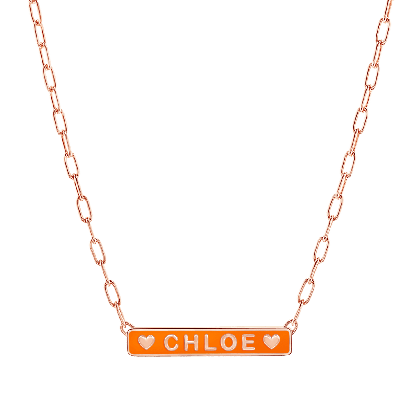 Custom Enamel ID Necklace - Lotus Diamond