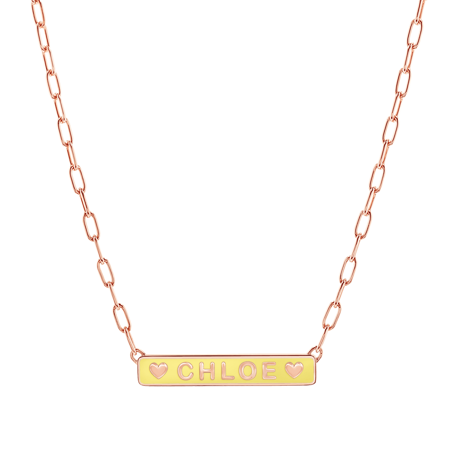 Custom Enamel ID Necklace - Lotus Diamond