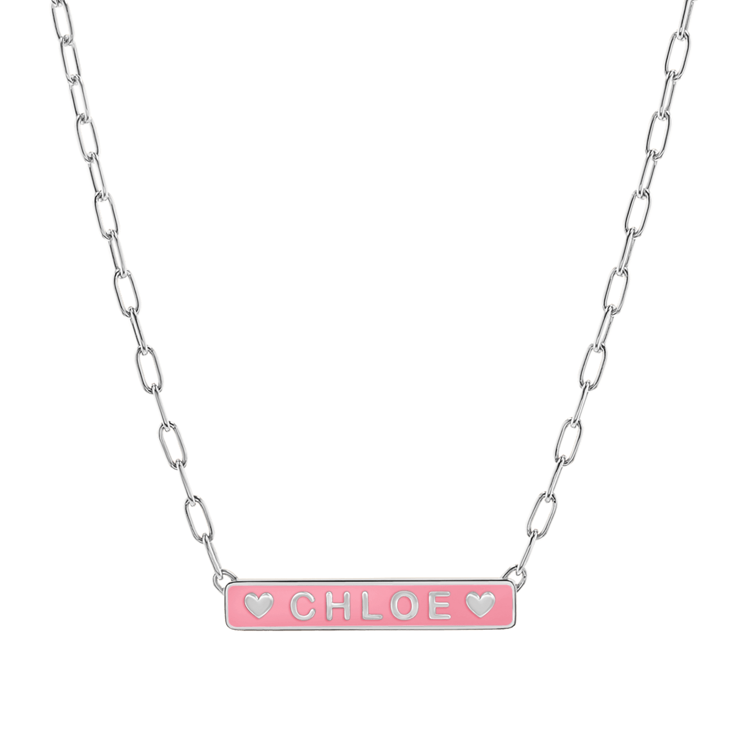Custom Enamel ID Necklace - Lotus Diamond