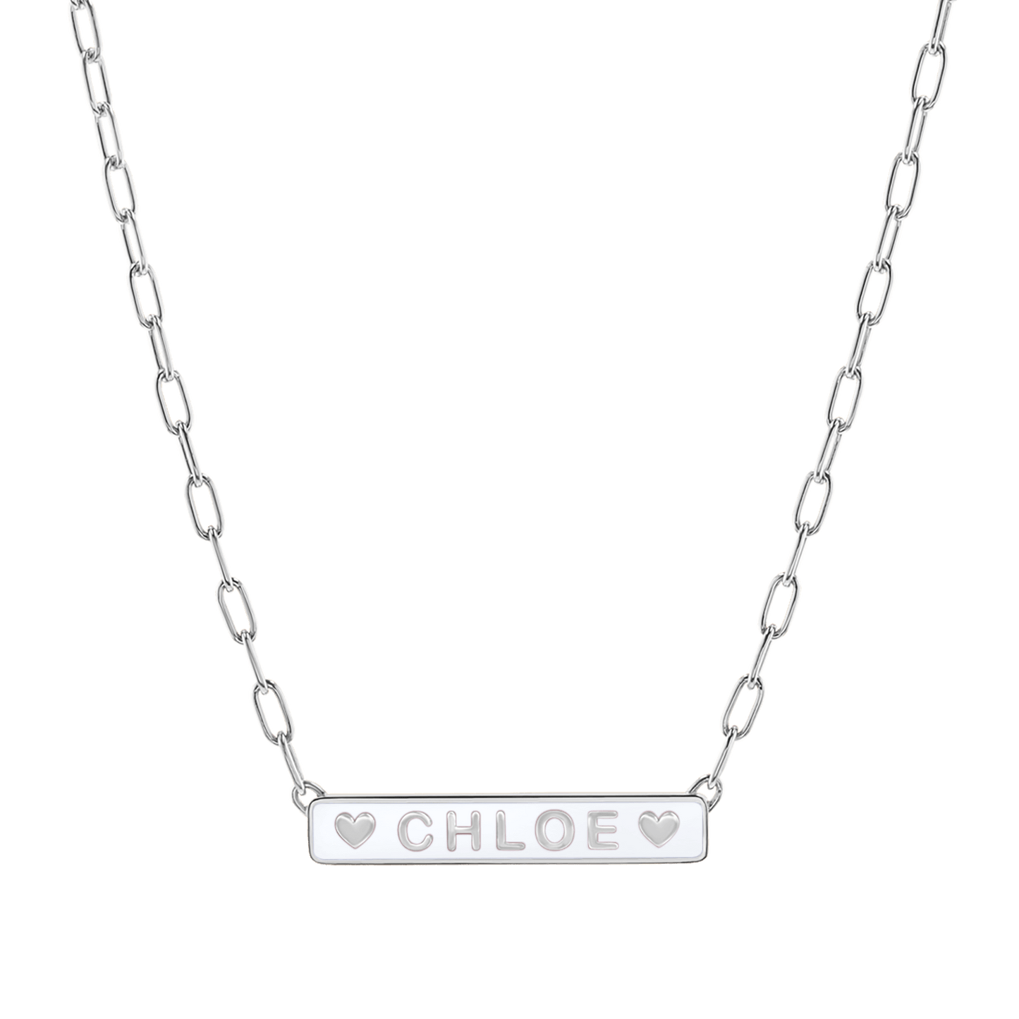 Custom Enamel ID Necklace - Lotus Diamond