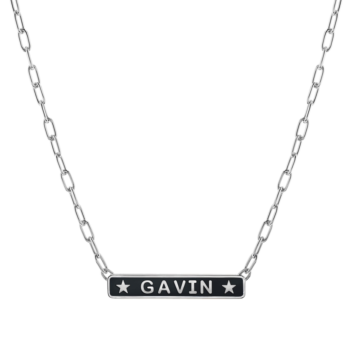 Custom Enamel ID Necklace - Lotus Diamond