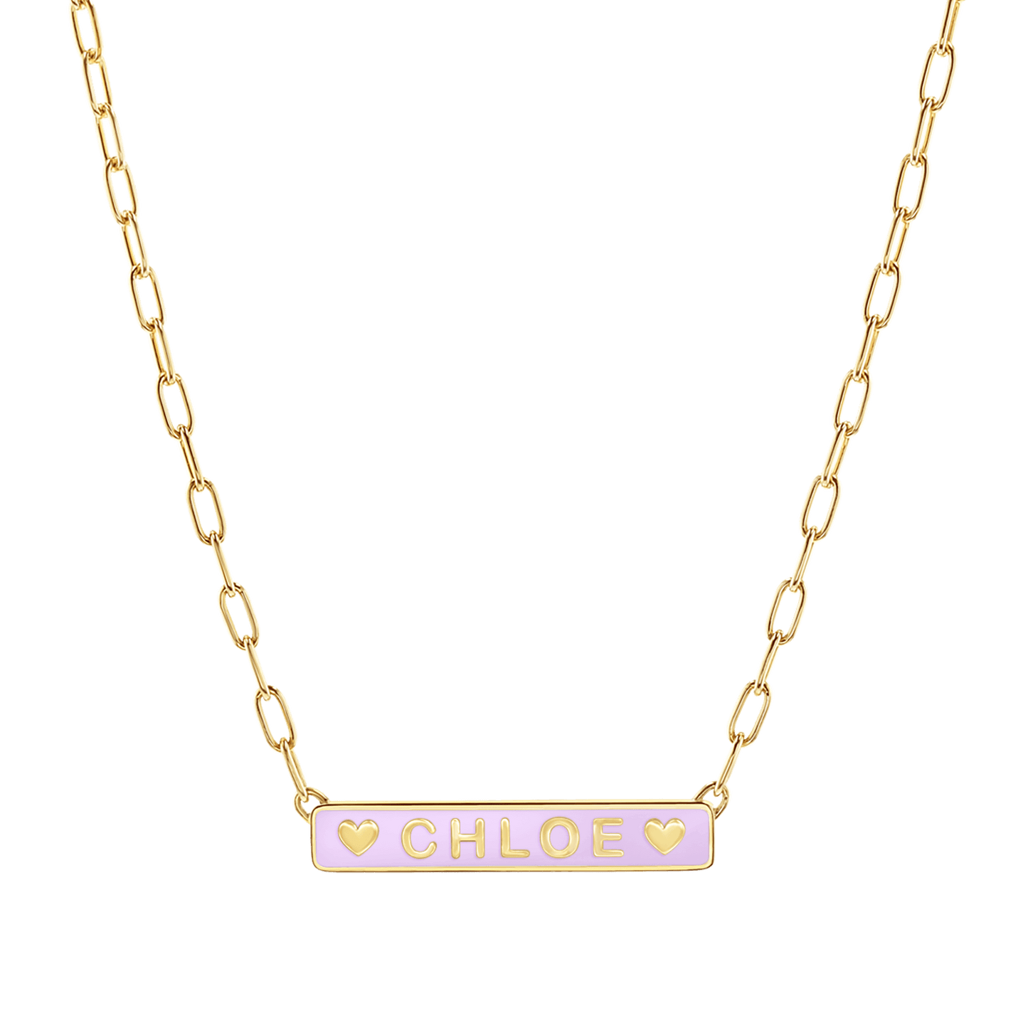 Custom Enamel ID Necklace - Lotus Diamond