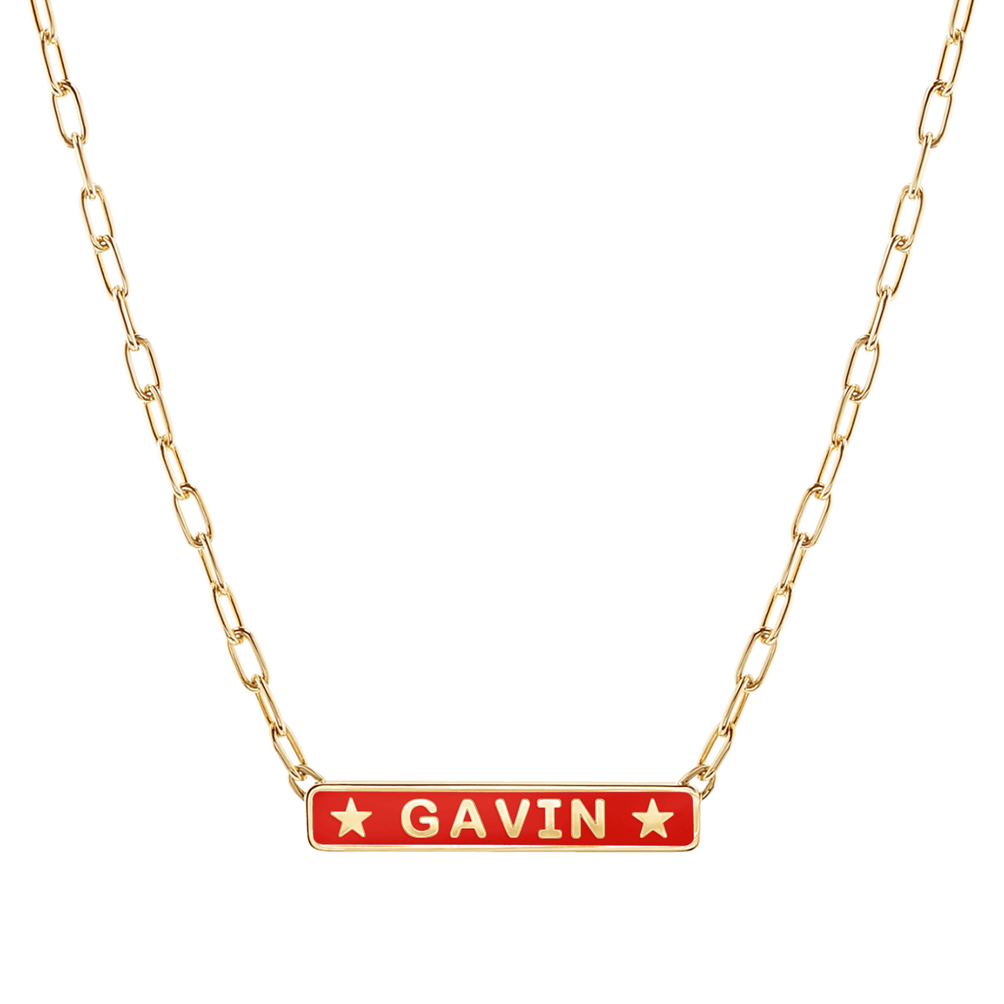 Custom Enamel ID Necklace - Lotus Diamond