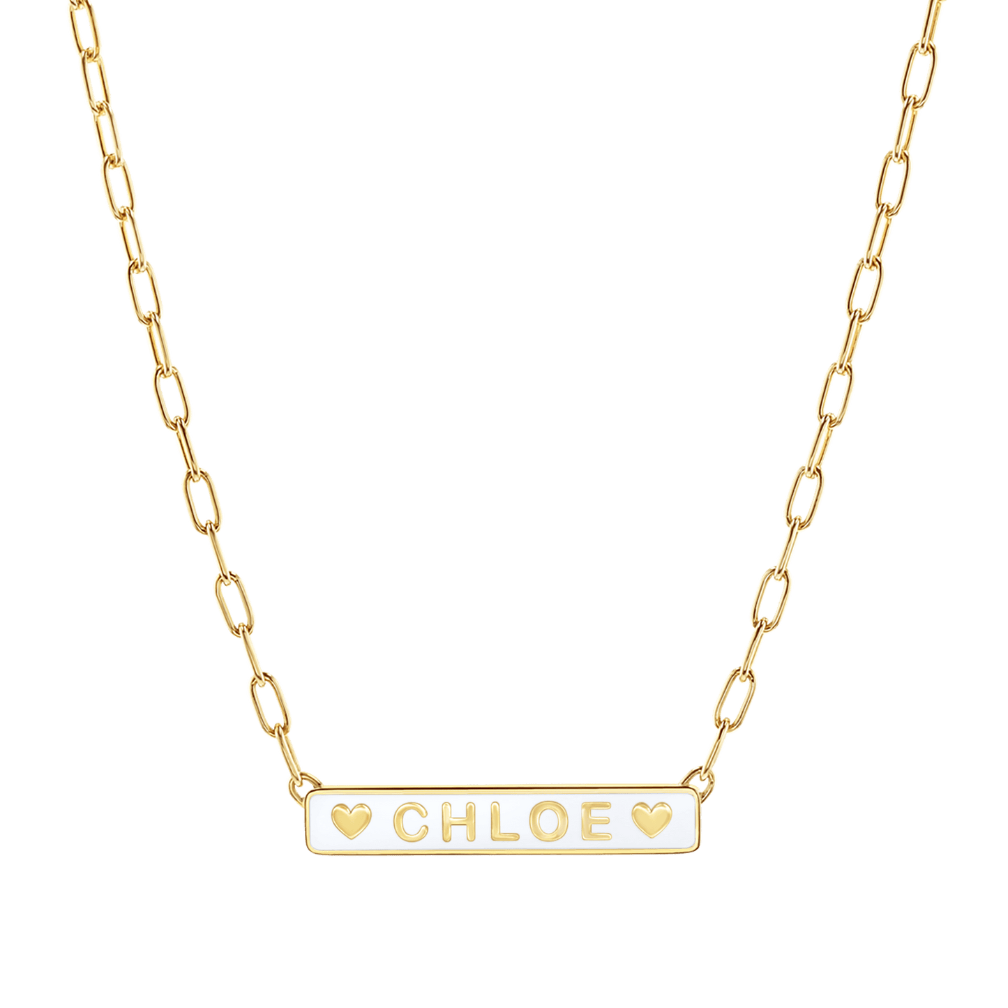 Custom Enamel ID Necklace - Lotus Diamond