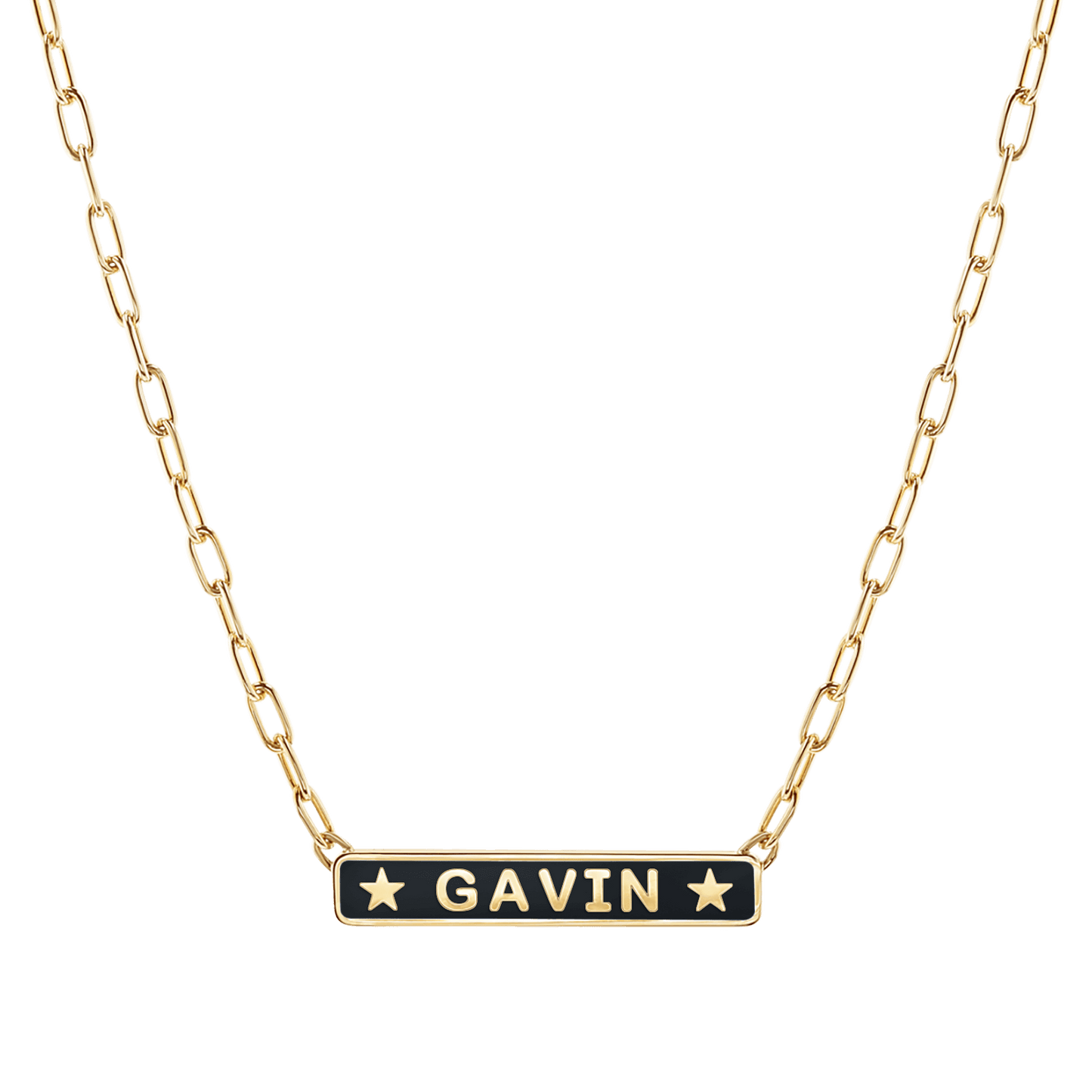 Custom Enamel ID Necklace - Lotus Diamond