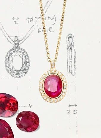 Custom Gemstone Jewelry - Lotus Diamond