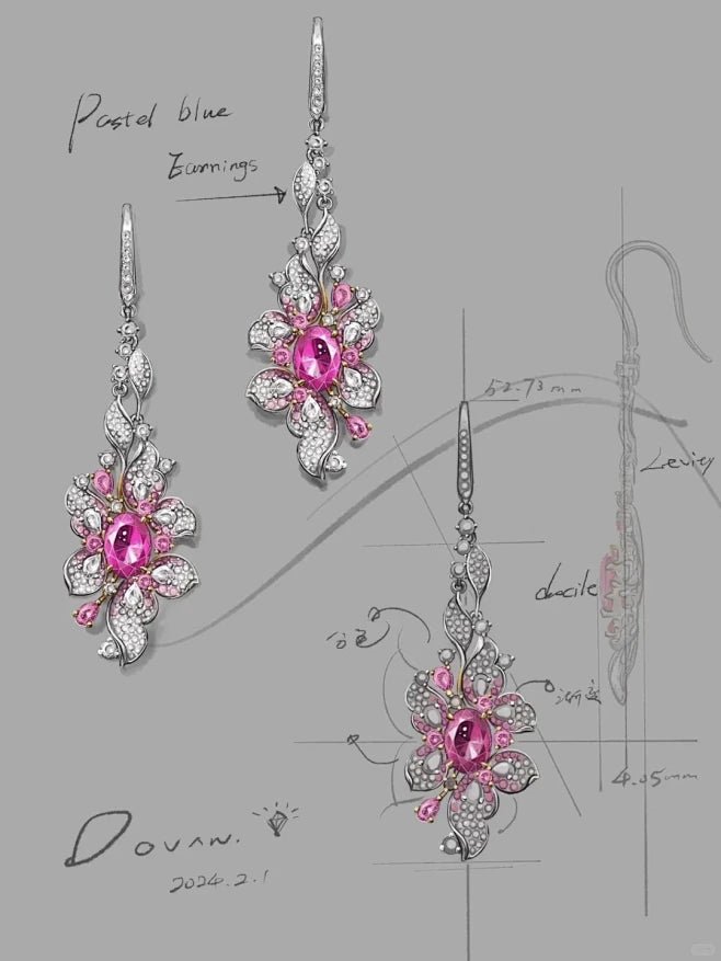 Custom Gemstone Jewelry - Lotus Diamond