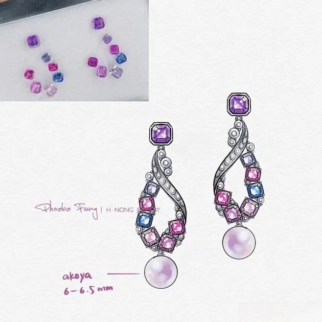 Custom Gemstone Jewelry - Lotus Diamond